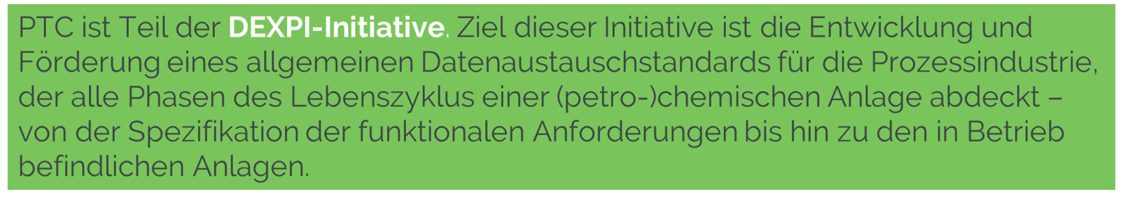 PTC ist Teil von DEXPI